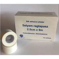 Téphető selyem ragtapasz, 2,5 cm x 9 m Téphető selyem ragtapasz, 2,5 cm x 9 m