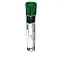 K3EDTA-vérvételi cső, 1,0 ml, 12 x 56 mm, PP cső, zöld dugó