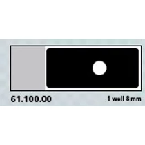 Teflon bevonatú tárgylemez, 1 x 8mm lyuk Teflon bevonatú tárgylemez, 1 x 8mm lyuk