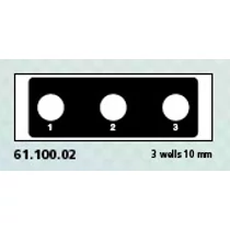 Teflon bevonatú tárgylemez, 3 x 10 mm számozott lyuk Teflon bevonatú tárgylemez, 3 x 10 mm számozott lyuk