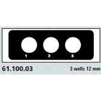 Teflon bevonatú tárgylemez, 3 x 12 mm számozott lyuk Teflon bevonatú tárgylemez, 3 x 12 mm számozott lyuk