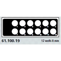 Teflon bevonatú tárgylemez, 12 x 8 mm számozott lyuk Teflon bevonatú tárgylemez, 12 x 8 mm számozott lyuk