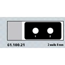Teflon bevonatú tárgylemez, 2 x 8 mm számozott lyuk Teflon bevonatú tárgylemez, 2 x 8 mm számozott lyuk
