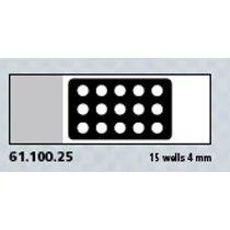 Teflon bevonatú tárgylemez, 15 x 4 mm lyuk Teflon bevonatú tárgylemez, 15 x 4 mm lyuk