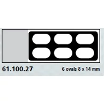 Teflon bevonatú tárgylemez, 6 x 14 x 8 mm ovális gyűrű