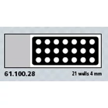 Teflon bevonatú tárgylemez, 21 x 4 mm lyuk Teflon bevonatú tárgylemez, 21 x 4 mm lyuk
