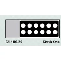 Teflon bevonatú tárgylemez, 12 x 6mm lyuk Teflon bevonatú tárgylemez, 12 x 6mm lyuk