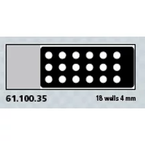 Teflon bevonatú tárgylemez, 18 x 4 mm lyuk Teflon bevonatú tárgylemez, 18 x 4 mm lyuk