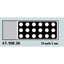 Teflon bevonatú tárgylemez, 18 x 5 mm lyuk