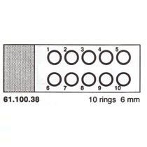 Teflon bevonatú tárgylemez, 10 x 6 mm számozott gyűrű