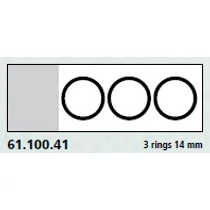 Teflon bevonatú tárgylemez, 3 x 14 mm gyűrű, 100 db