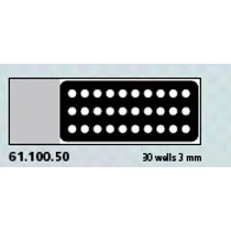 Teflon bevonatú tárgylemez, 30 x 3 mm lyuk