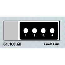 Teflon bevonatú tárgylemez, 4 x 6 mm számozott lyuk Teflon bevonatú tárgylemez, 4 x 6 mm számozott lyuk