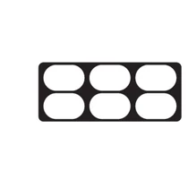 Teflon bevonatú tárgylemez, 6 x 16 x 10 mm ovális gyűrű