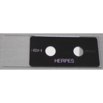 Teflon bevonatú tárgylemez, 2 x 8 mm Herpes