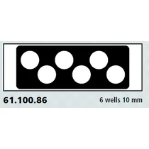 Teflon bevonatú tárgylemez, 6x10mm lyuk átlósan