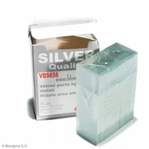 Tárgylemez csiszolt, mattírozott, SILVER, 26 x 76 mm