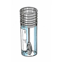 Kanalas székletminta vevő benyomós kupakkal, 30 ml Kanalas székletminta vevő benyomós kupakkal, 30 ml