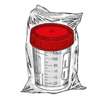 120 ml-es Vizelet mintavevő csavaros kupakkal, steril, egyedi csomagolású, polipropilén