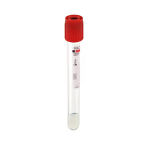 Gél+clot activator, 5 ml, 13 x 100 mm, PET cső, piros kupakkal