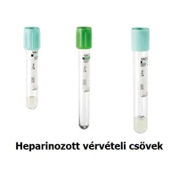 Li-heparinos vérvételi vákuumcső, 2 ml, 13 x 75 mm, PET cső, zöld kupakkal