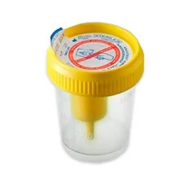 Mintavevő, vizelet, 60 ml, sárga kupakkal, steril