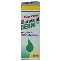 Clarasept-Derm kéz- és bőrfertőtlenítő. színtelen. szórófejes, 30ml