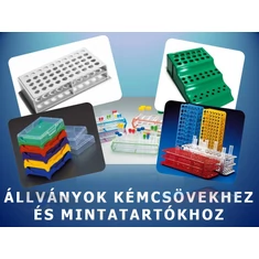 Állványok kémcsövekhez és mintatartókhoz