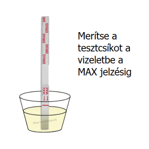 Metamfetamin (MET) tesztcsík, vizelet mintából, 1000ng/ml, 50db