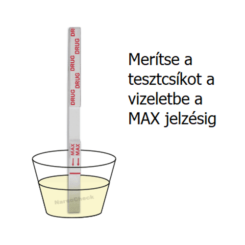 Koffein (CAF) tesztcsík vizelet mintából