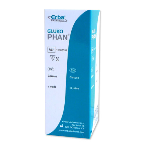 GlukoPHAN tesztcsík vizeletcukor ellenőrzésére, 50db