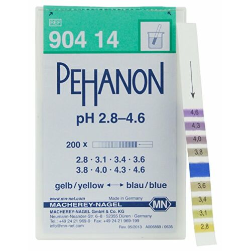 pH 2,8-4,6 *0,3 Pehanon