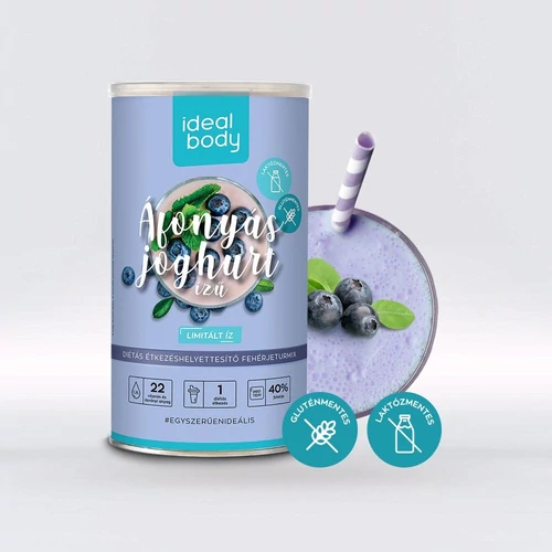 IdealBody fehérje turmixpor 525 g, áfonyás joghurt