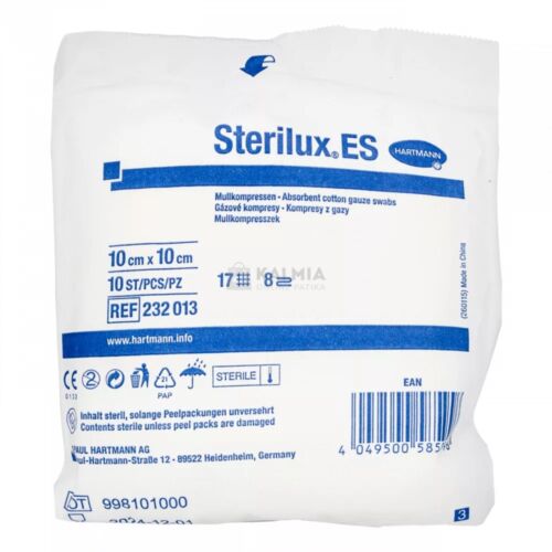 Sterilux mull-lap, vágott, 6x6cm, nem steril, 100db