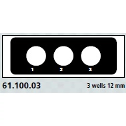 Teflon bevonatú tárgylemez, 3 x 12 mm számozott lyuk