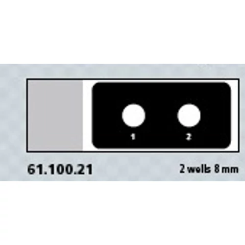 Teflon bevonatú tárgylemez, 2 x 8 mm számozott lyuk