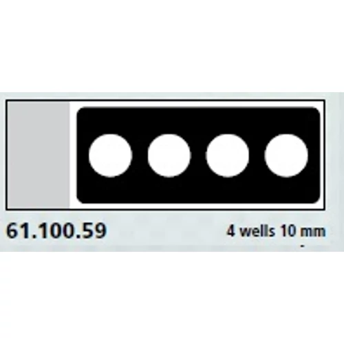 Teflon bevonatú tárgylemez, 4 x 10 mm lyuk