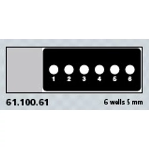 Teflon bevonatú tárgylemez, 6 x 5 mm számozott lyuk