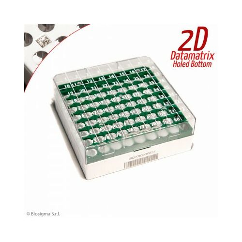 CRYO-tároló dob,9x9db/1-2ml,zöld,bar+2D,1x