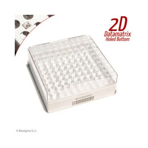 CRYO-tároló doboz, 10x10db/1-2ml, bar+2D, fehér ,1 db