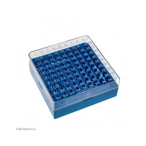 CRYO-tároló dob,10x10db/1-2ml,világoskék,1x