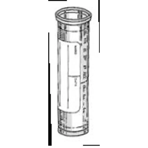 Kémcső, 5 ml, 16 x 58 mm, osztott, peremes, álló, címkés