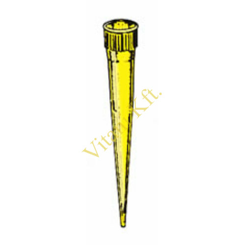 Pipettahegy, Eppenendorf-Brand-Socorex típusú, 0-200µl, sárga, steril
